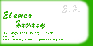 elemer havasy business card